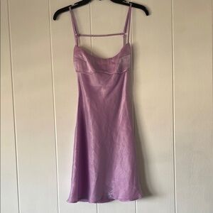 Lavender Satin Slip Dress